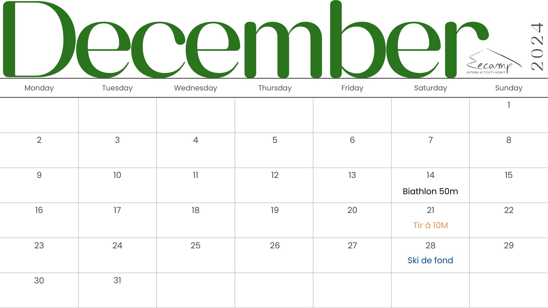 Lire la suite à propos de l’article ACTIVITES DECEMBRE